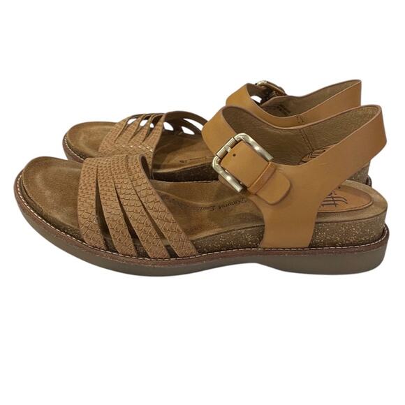 Eurosoft by Sofft Leary Wedge Sandals Size 6.5 Womens Brown Leather Open Toe - Picture 10 of 10